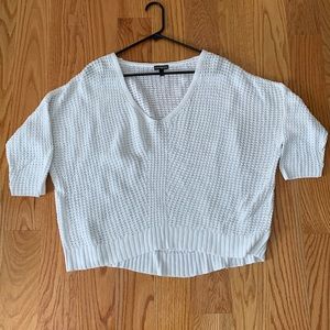 Express White V-Neck Sweater